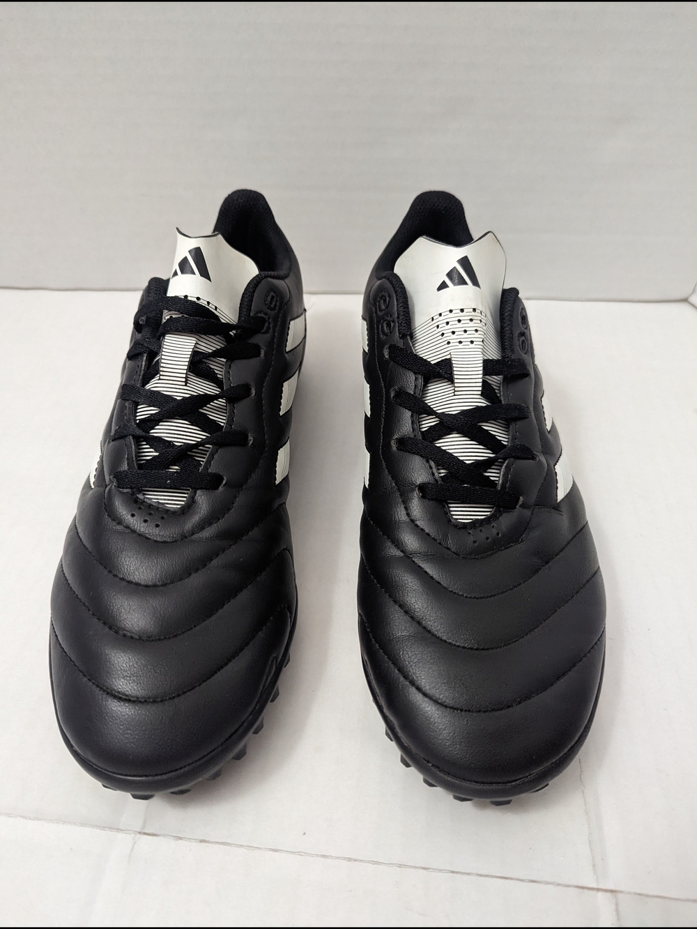 Adidas Goletto VIII Soccer Cleats Men's Faux Leather Black Shoes Size 9 US